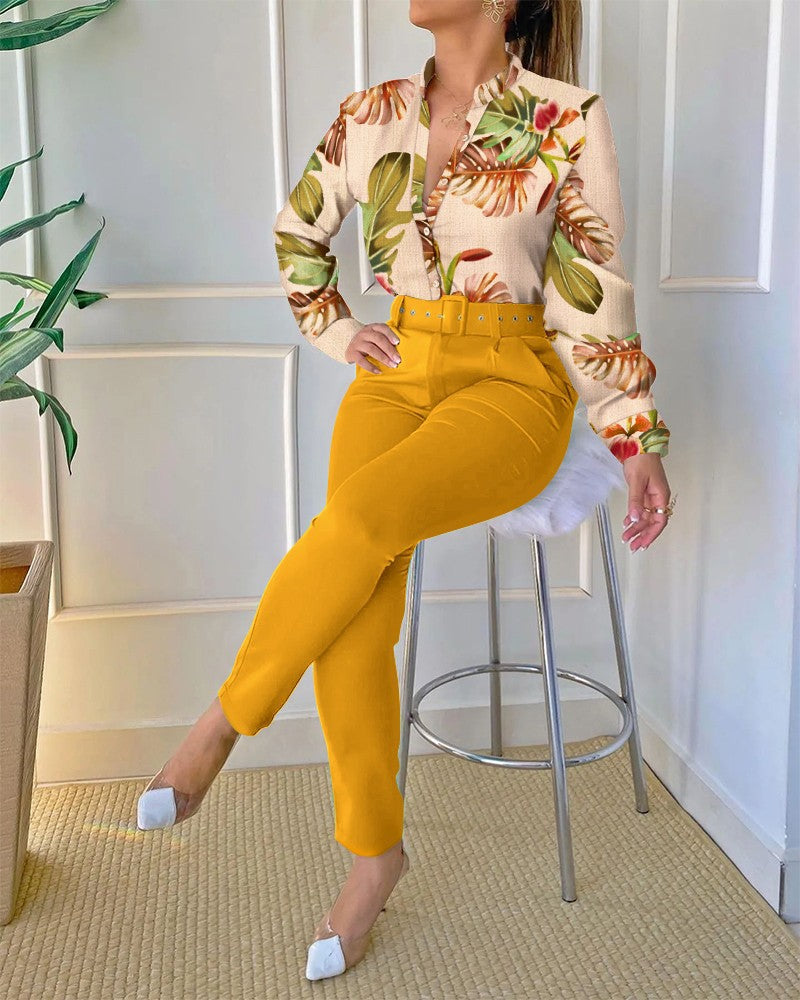 Elegant Office Wear Two Piece Sets