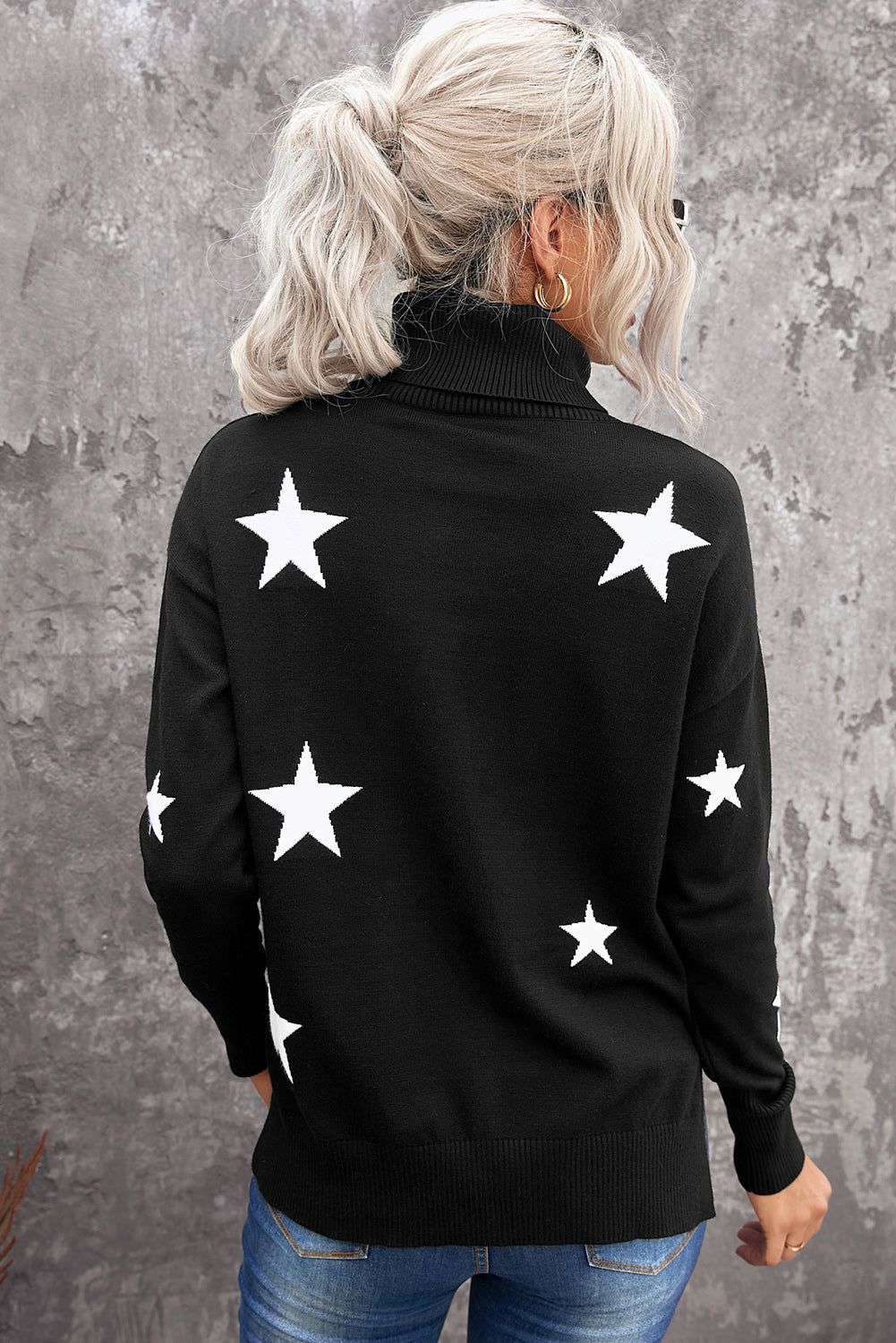 Star Print Sweater